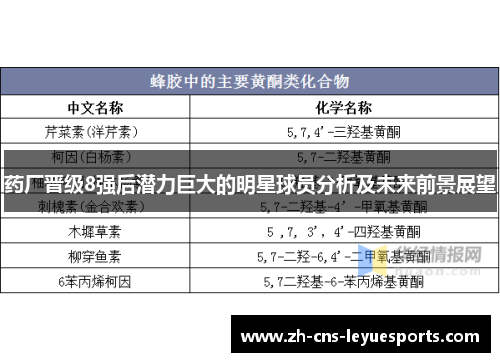药厂晋级8强后潜力巨大的明星球员分析及未来前景展望
